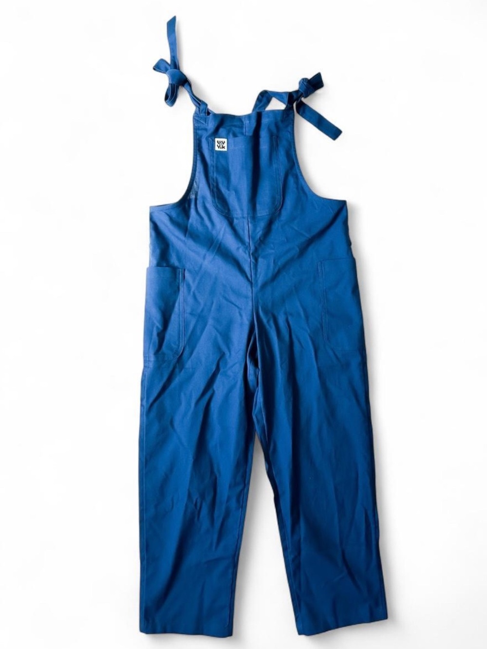 Lucy & Yak Women’s Cobalt Blue Tie Straps Cotton Overalls - Size 8-P